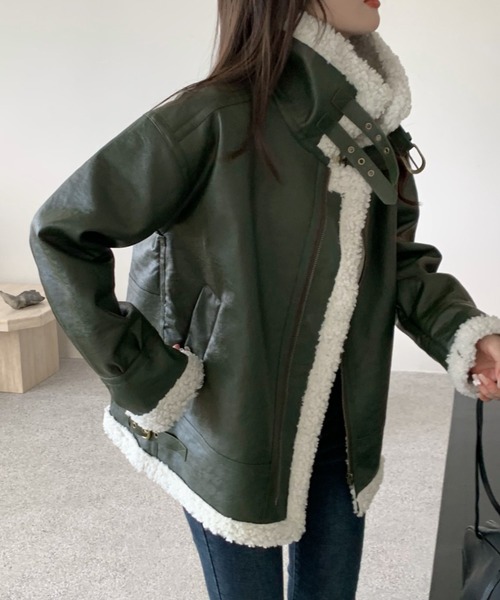 「emi+」 ブルゾン S カーキ レディース_画像9