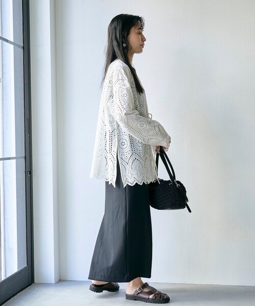 RONEL ブラウス シャツ レースブラウスカーディガン レディース