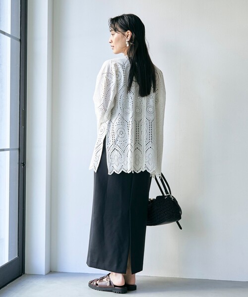 RONEL ブラウス シャツ レースブラウスカーディガン レディース