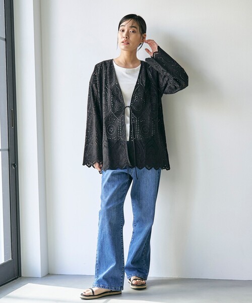 RONEL ブラウス シャツ レースブラウスカーディガン レディース