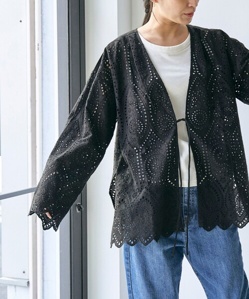 RONEL ブラウス シャツ レースブラウスカーディガン レディース