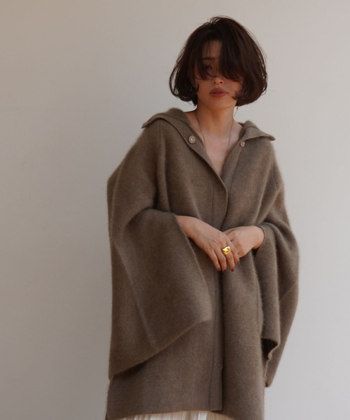 ETRE TOKYO（エトレトウキョウ） ニットポンチョ FREE ブラウン