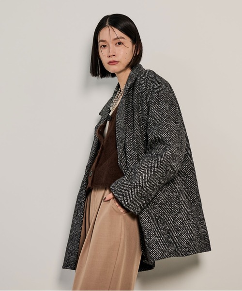 「Shelly island」 チェスターコート FREE ブラック レディース_画像4