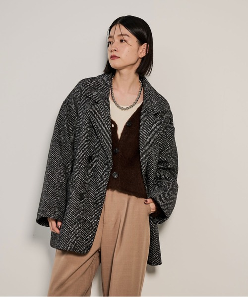 「Shelly island」 チェスターコート FREE ブラック レディース_画像5