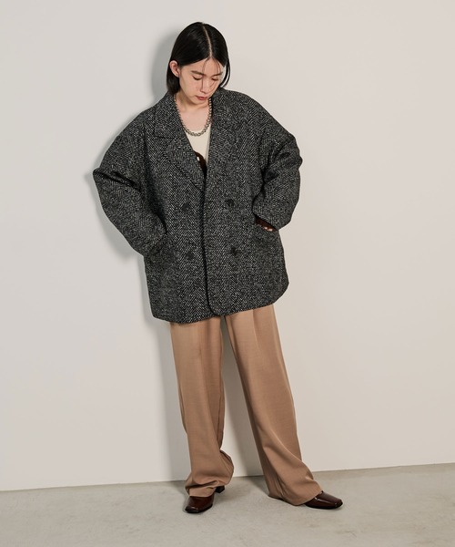 「Shelly island」 チェスターコート FREE ブラック レディース_画像8