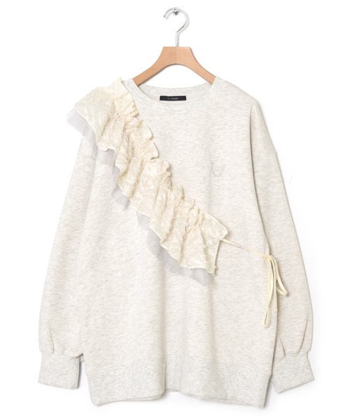 ◆ツバサページ◆送料分◆ w closet 「w closet」 スウェットカットソー FREE サックス