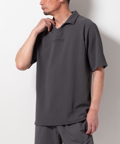 BAYBLO tシャツ (SA) ドライ ジャガード 襟付き 半袖 Tシャツ メンズ