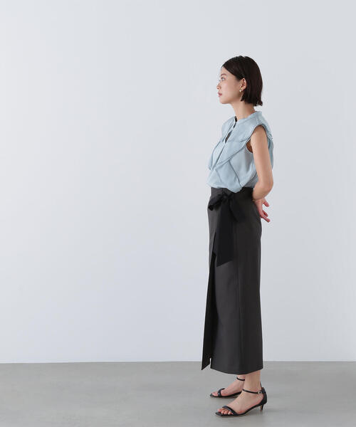 【美品】ナチュラルビューティーベーシックバイカラーナロータイトスカートPSサイズ 美品】ナチュラルビューティーベーシックバイカラーナロータイト