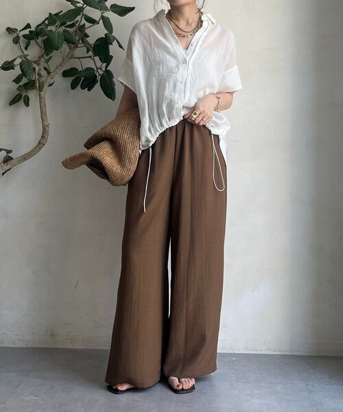 60%OFF サマーセール売り尽くし 定価17000円 ストライプ柄パンツ 予約商品】ストライプ柄ワイドパンツ｜海外セレブファッション