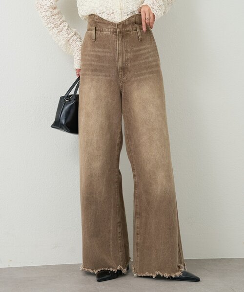 mystic ジーンズ デニム デニムパンツ ウェーブデニム レディース