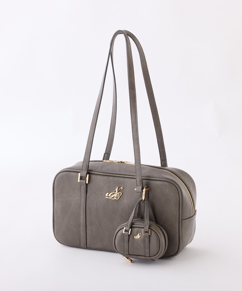 one after another NICE CLAUP ボストンバッグ ミニバッグチャーム付き