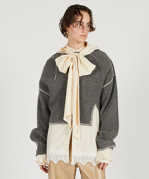 UNIF ブラック オープンニット セーター セール】バックオープンニット（ニット/セーター）｜LAFFMO（ラフモ