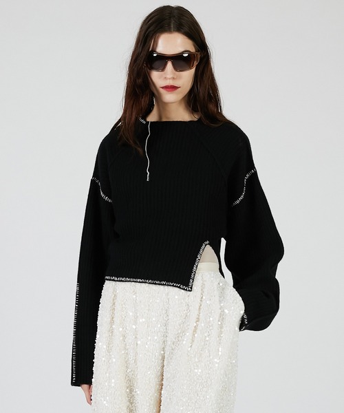 ニット セーター 「2025Autumn Pre-Order」ステッチオーバーショルダーニット / Stitch Over Shoulder Knit