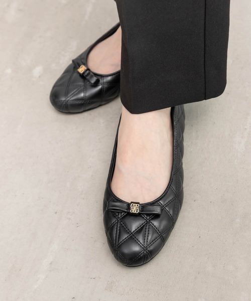 RANDA（ランダ） パンプス キルティングラウンドトゥフラットパンプス