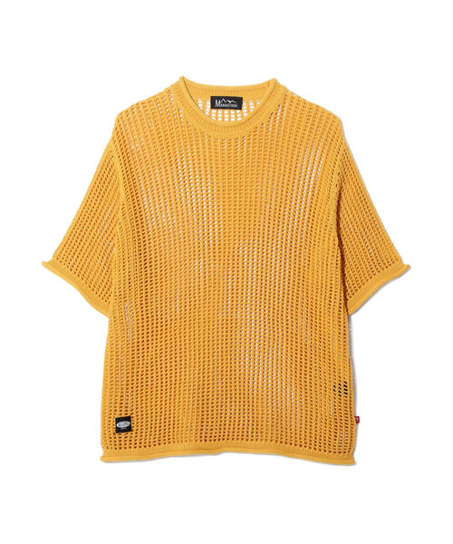 「MANASTASH」 半袖ニット L グリーン メンズ