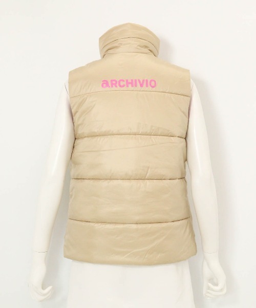 archivio（アルチビオ） ベスト ジレ 「LADIES」中綿サイドロゴベスト