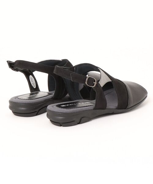 blanc/bleu（ブランブルー） サンダル 「日本製／本革／3E」異素材