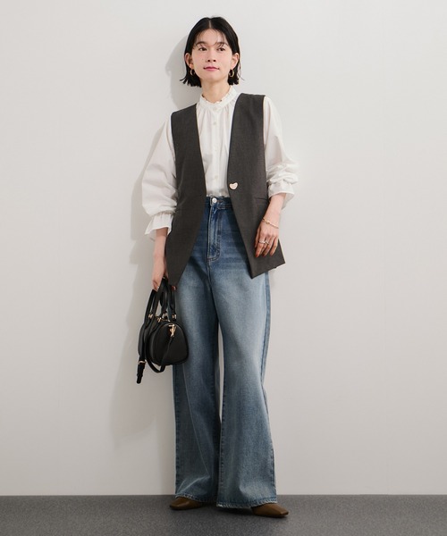 LE CERCLE par rope' ベスト ジレ オーバル釦ベスト/セットアップ対応