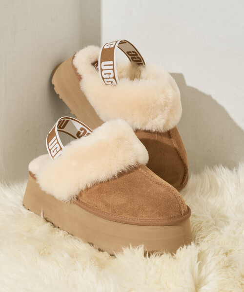 即購入可 新品未使用 UGG 黒 ファー 耳あて 専用ケース付き 耳あて レディース ファー アグ UGG シープスキン イヤーマフ