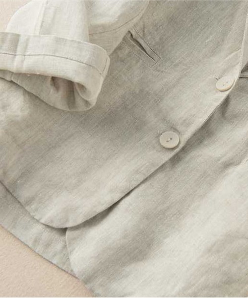 「BLANC FICELLE」 「Xi Ran」テーラードジャケット M ナチュラル レディース_画像7