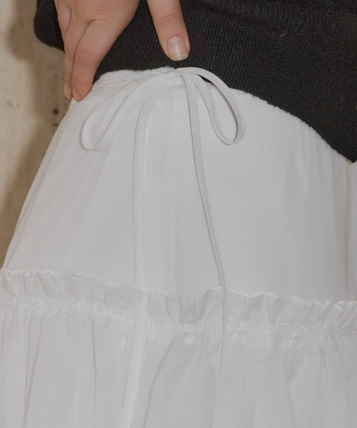 フリル シアー スカート GIUNON ジウノン GIUNON スカート 2way frill sheer skirt / 2wayフリルシアースカート