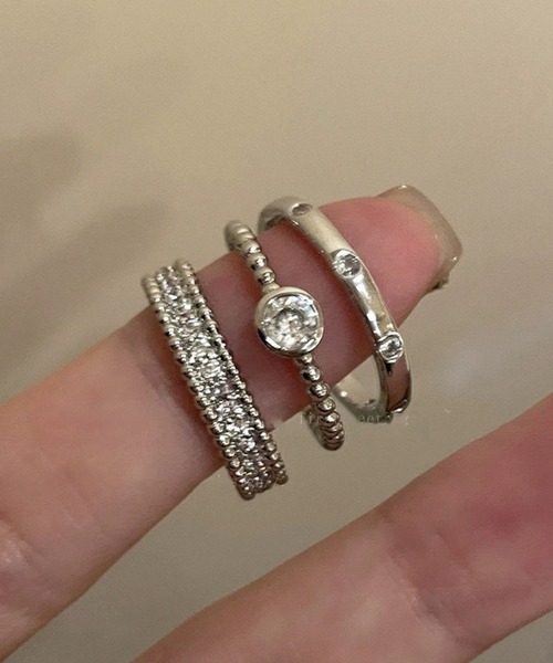 UP START 指輪 リング シルバーリング3点セット/3点セット(RO