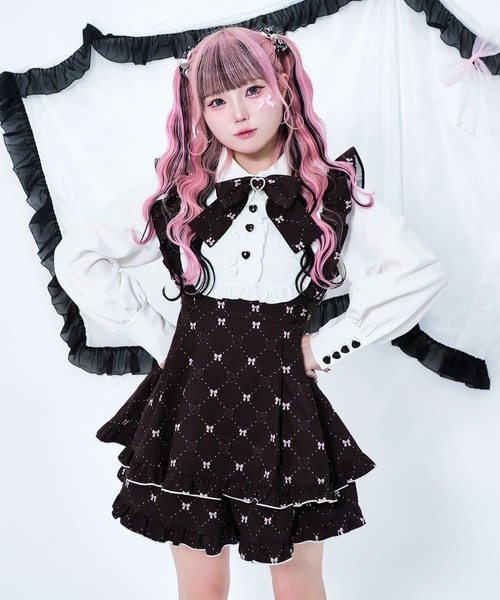 美品あり　メゾピアノ　12枚セット　カットソー　ショートパンツ　ワンピース くるみ割り人形柄キャミワンピース(90cm 紺): キッズ - ナルミヤ