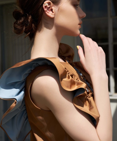 「EIMY ISTOIRE」 ノースリーブワンピース FREE アイボリー レディース_画像3