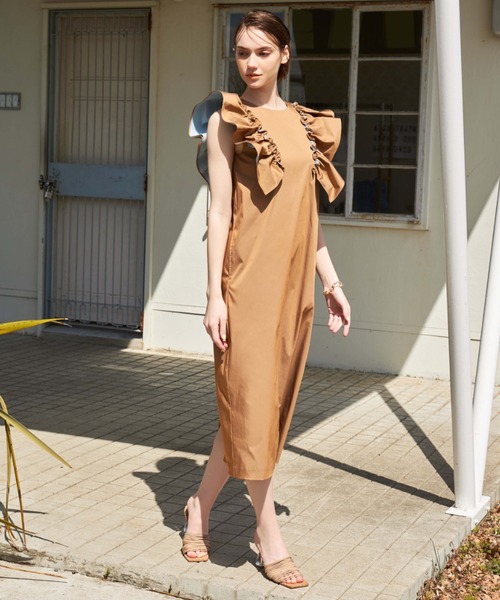 「EIMY ISTOIRE」 ノースリーブワンピース FREE アイボリー レディース_画像5