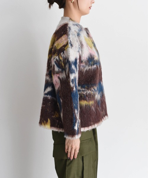 Eimee Law（エイミーロウ） カーディガン アートJQシャギーニット