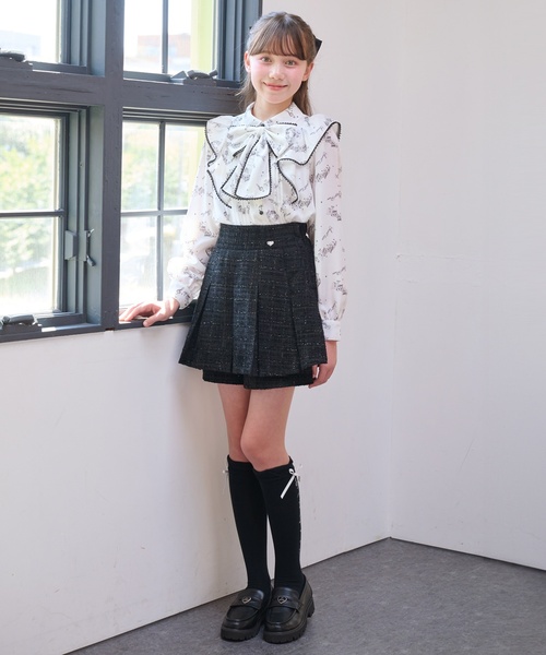 mezzo piano Junior（メゾピアノ ジュニア） 靴下 音符＆リボン