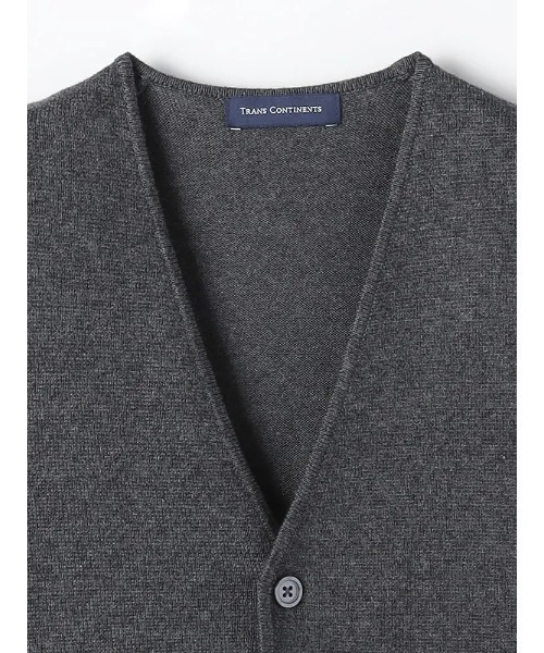 ベスト ジレ TRANS CONTINENTS BIZニット　ニットジレ　ブラック/グレー/ネイビー メンズ | TRANS CONTINENTS | 11