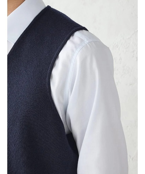 ベスト ジレ TRANS CONTINENTS BIZニット　ニットジレ　ブラック/グレー/ネイビー メンズ | TRANS CONTINENTS | 19