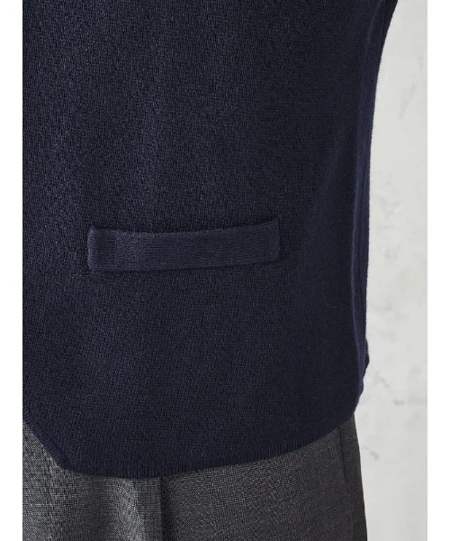 ベスト ジレ TRANS CONTINENTS BIZニット　ニットジレ　ブラック/グレー/ネイビー メンズ | TRANS CONTINENTS | 20