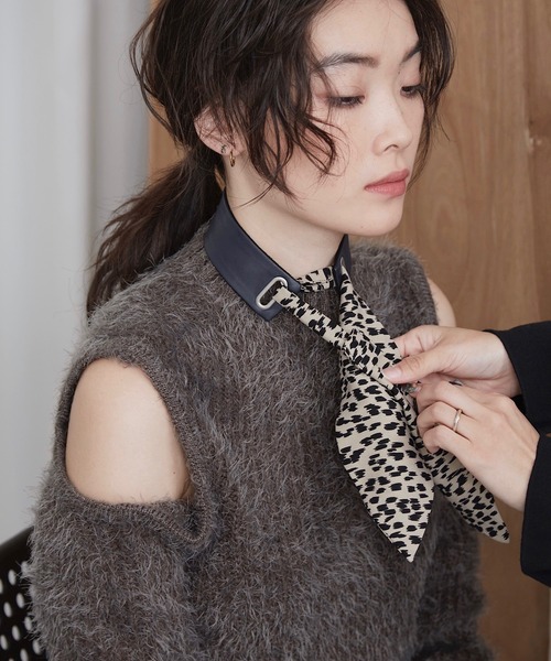 「musubore」 長袖ニット FREE グレー レディース_画像4