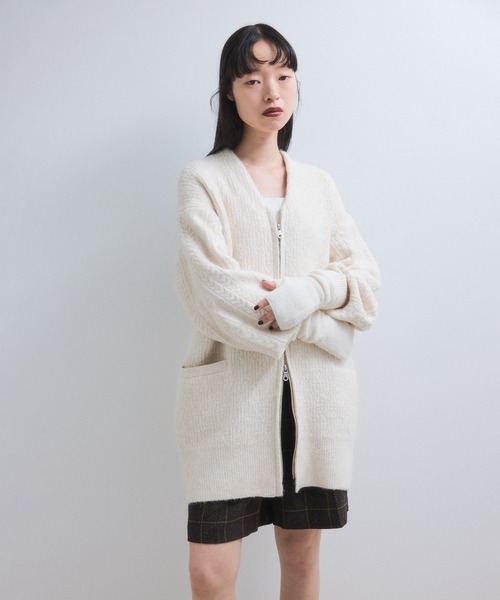 ADAM ET ROPE'（アダムエロペ） カーディガン 「WEB限定」ミックス