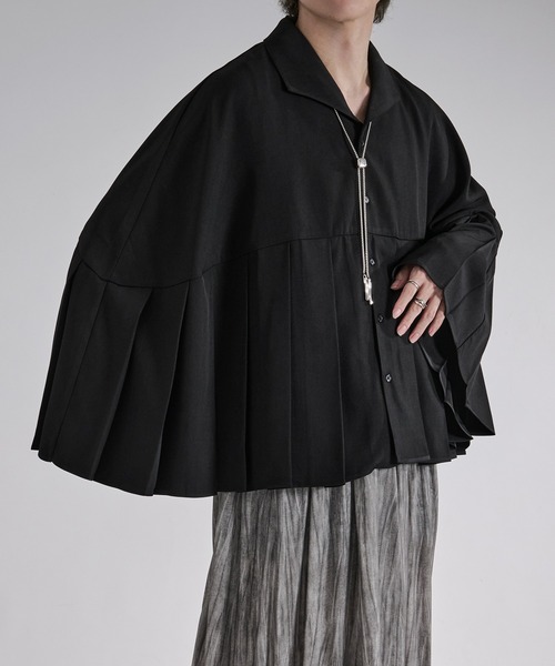 定価19800円 ELENDEEK ニットポンチョ ブラウス セット 黒 ELENDEEK ニットポンチョ ブラウス セット 黒