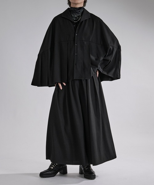 H566 新品未使用 M 40 ノコオーノ プリーツ シャツ レディース ハイカーズシャツ（レディース） / W HIKERS SHIRT NRW12401 ヒューズ