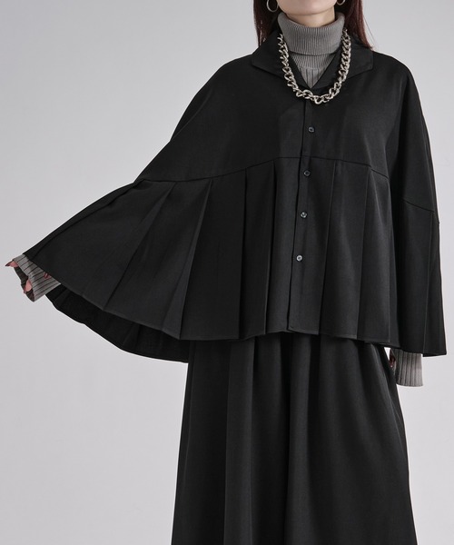 H566 新品未使用 M 40 ノコオーノ プリーツ シャツ レディース nofl】今治ヘリンボーンスタンドカラーシャツ 644209600 | ナチュラル