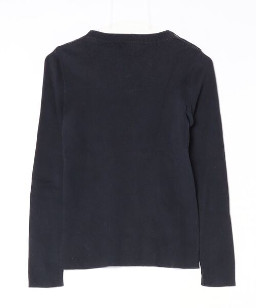 「PETIT BATEAU」 長袖ニット XX-SMALL ネイビー レディース_画像2