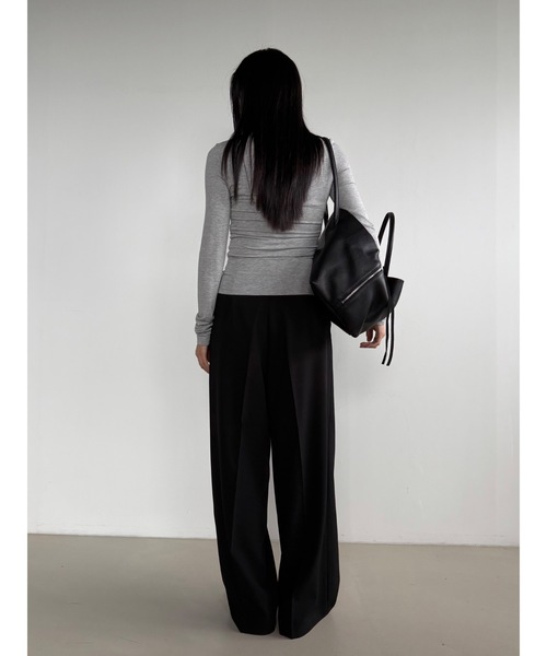Didot.showroom スラックス パンツ ツータックワイドスラックス