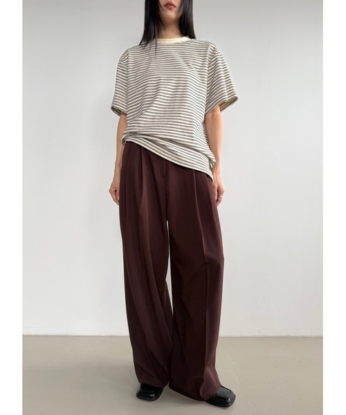 Didot.showroom スラックス パンツ ツータックワイドスラックス
