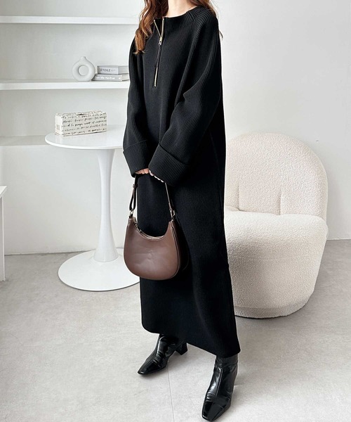 「GeeRA」 ニットワンピース SMALL グレー系その他 レディース_画像3