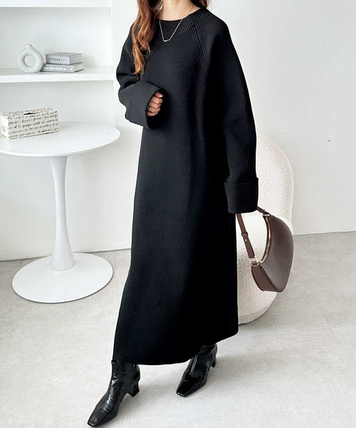 「GeeRA」 ニットワンピース SMALL グレー系その他 レディース_画像6