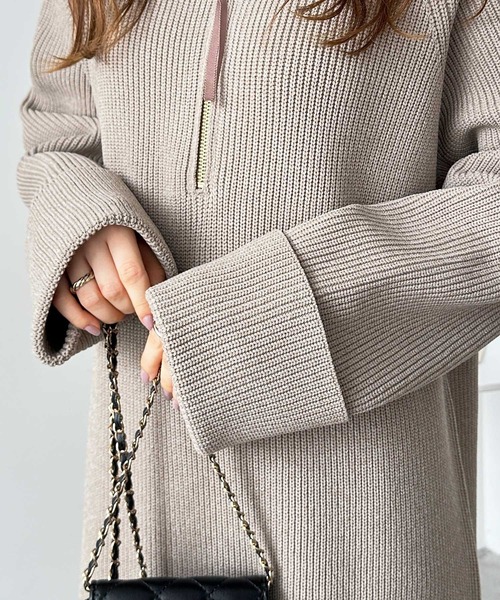 「GeeRA」 ニットワンピース SMALL グレー系その他 レディース_画像9