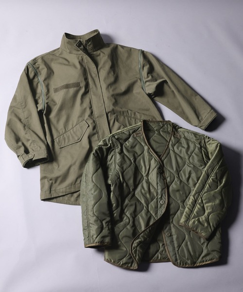 「Java」 ミリタリーコート LARGE カーキ メンズ_画像4