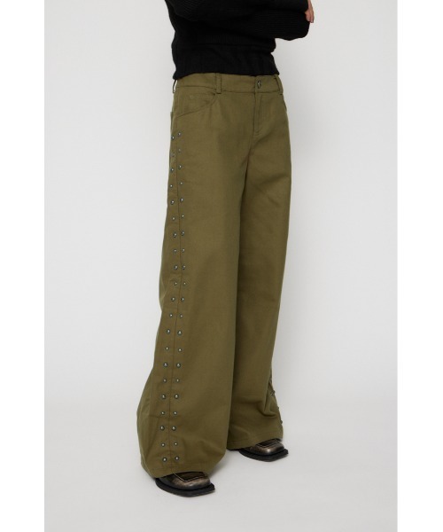 LAGUA GEM（ラグアジェム） スラックス パンツ SIDE STUDS LOOSEY