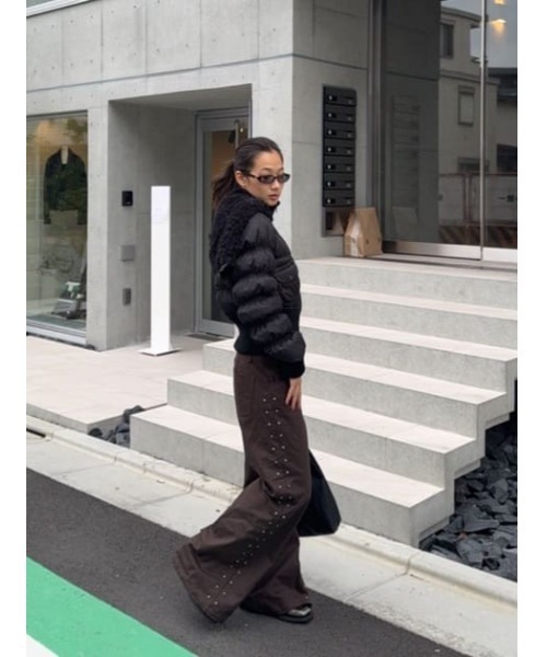 LAGUA GEM（ラグアジェム） スラックス パンツ SIDE STUDS LOOSEY