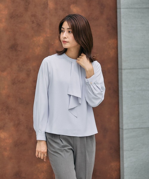 Theory 19ss ブラウス SMILE ORCHID（スマイルオーキッド） ブラウス シャツ 袖プリーツ