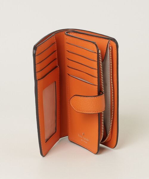 katespade ケイトスペード オレンジ系 ミディアム二つ折財布 福袋で